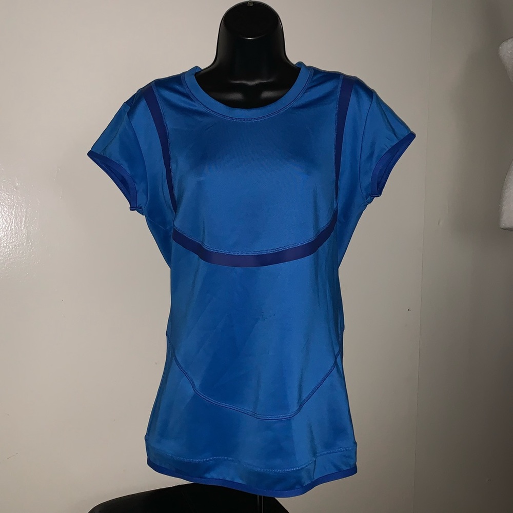 Adidas by Stella McCartney Blue Short Sleeve Athletic Tee